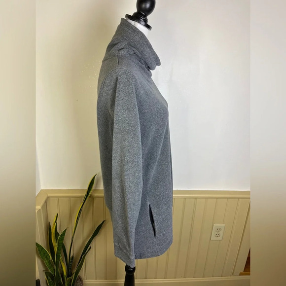 Nike Tech Dri-FIT Womens M Funnel Neck Pullover Sweatshirt Gray Cowlneck Cozy - Picture 7 of 10